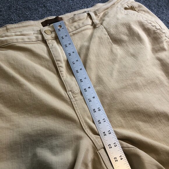 Judy Blue Jeans Womens 24W Beige Cargo Pockets Flap Pocket Wide Leg Garment Dyed - Picture 6 of 12